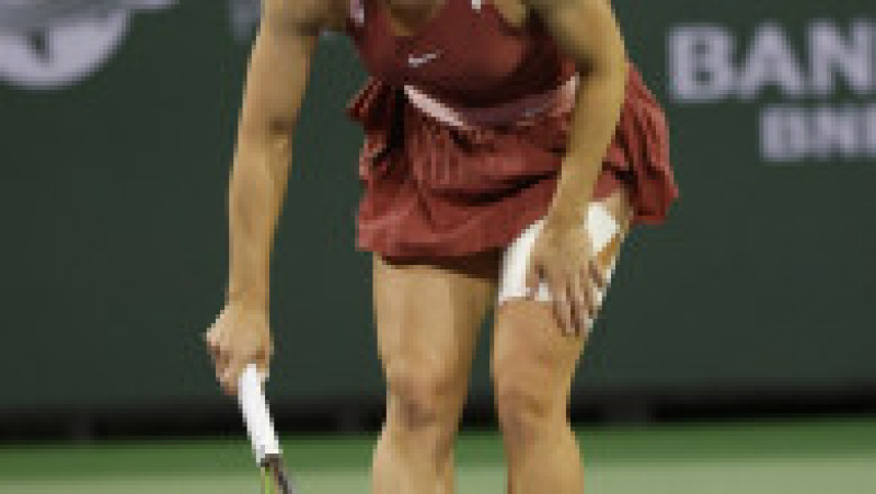 Simona Halep s-a accidentat la coapsa stângă în timpul partidei cu Iga Swiatek din semifinalele Indian Wells 2022 Foto: Profimedia Images | Poza 7 din 10