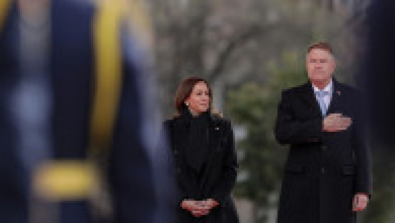 Vicepreşedintele Statelor Unite ale Americii, Kamala Harris, întâmpinată la Palatul Cotroceni de Klaus Iohannis. Foto: Inquam Photos / Octav Ganea | Poza 14 din 25
