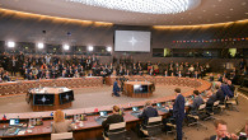 Președintele Klaus Iohannis, premierul Nicolae Ciucă și ministrul de Externe Bogdan Aurescu participă la Summitul NATO de la Bruxelles. Foto: Administrația Prezidențială | Poza 8 din 9