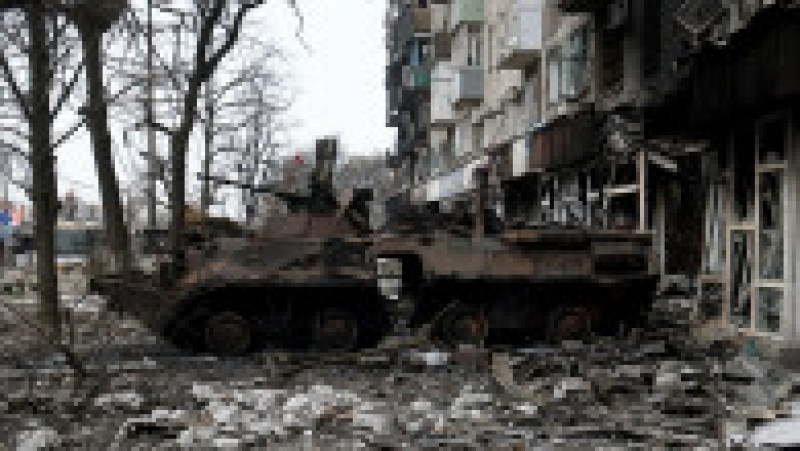 Trupele de invazie ale lui Putin continuă să asedieze orașe ucrainene importante, dar se feresc de lupte urbane pe scară largă, susține ministerul britanic al Apărării. Foto: Profimedia Images | Poza 8 din 10