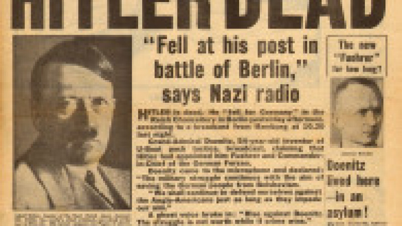 Moartea lui Adolf Hitler, anunțată în presă. Sursa foto: Profimedia Images | Poza 8 din 18