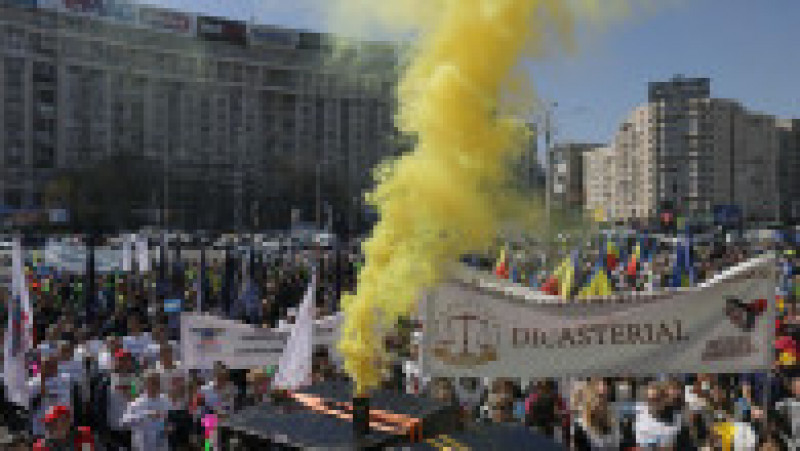 Sindicaliștii BNS protestează în București. FOTO: INQUAM PHOTOS. Octav Ganea | Poza 4 din 7