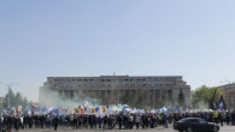 Sindicaliștii BNS protestează în București. FOTO: INQUAM PHOTOS. Octav Ganea | Poza 6 din 7