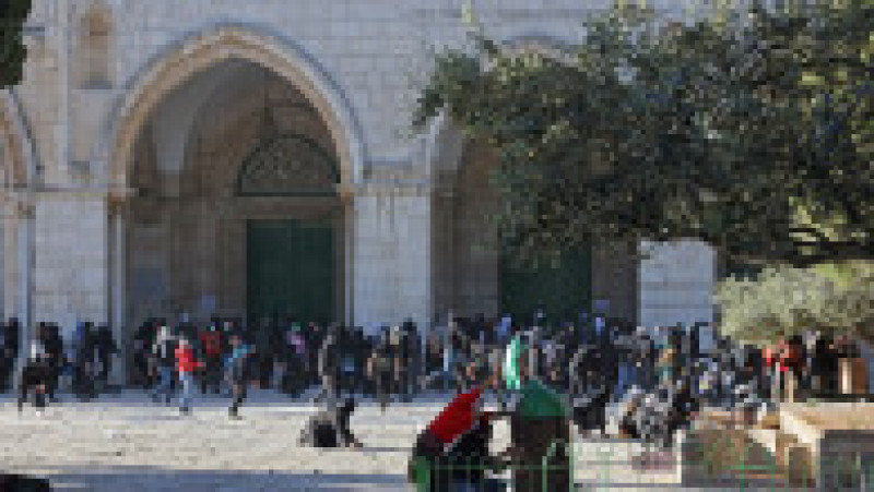 Violențe la Ierusalim, în zona moscheii Al-Aqsa, al treilea loc sfânt al Islamului. FOTO: Profimedia Images | Poza 8 din 11