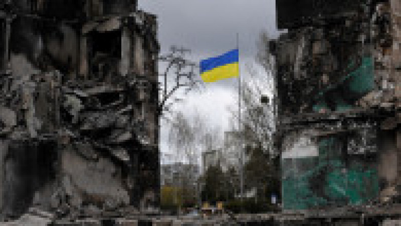 Imagine cu blocurile rezidentiale distruse de bombardamentele rusești în Borodianka. Foto: Profimedia Images | Poza 1 din 11