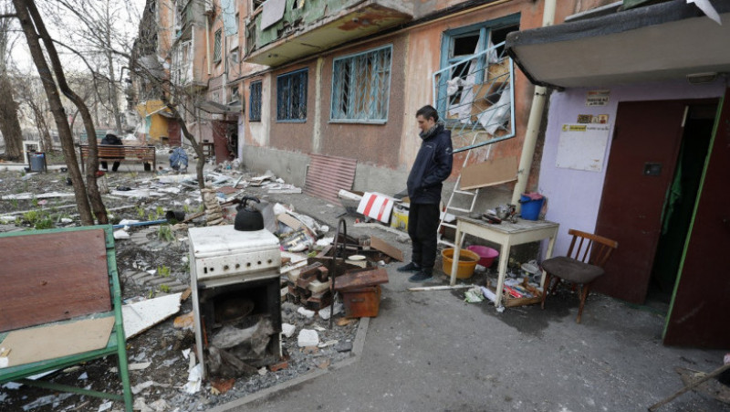 Urmările bombardamentelor din Mariupol. Foto: Profimedia