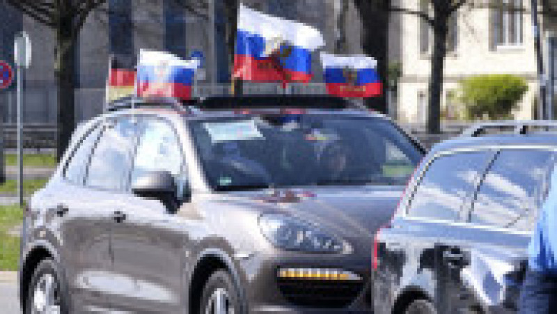 Protest al rușilor din Hanovra cu sute de mașini Foto: Profimedia Images | Poza 18 din 22