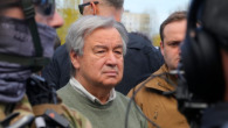 Antonio Guterres, în Ucraina. FOTO: Profimedia Images | Poza 4 din 6