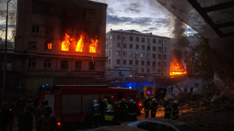 Atac cu rachete asupra Kievului. FOTO: Profimedia Images