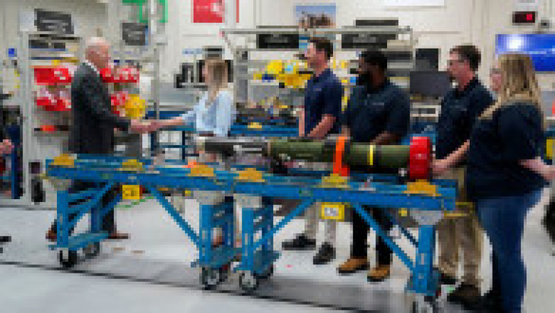 Joe Biden a vizitat o uzină Lockheed Martin din Alabama unde se fabrica rachete antitanc Javelin destinate Ucrainei Foto: Profimedia Images | Poza 2 din 11