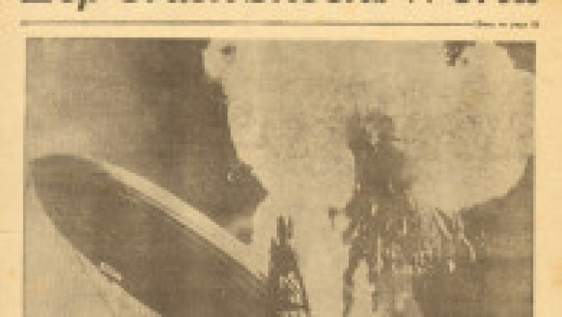 Explozia dirijabilului Hindenburg, produsă pe 6 mai 1937, este unul dintre cele mai cunoscute dezastre aeriene din istorie. Sursa foto: Profimedia Images | Poza 20 din 46