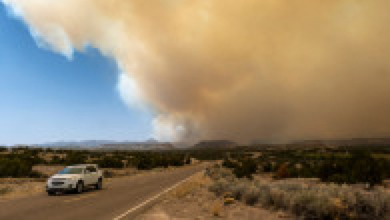 Un incendiu de pădure alimentat de seceta din nordul statului american New Mexico a căpătat proporţiile unui "mega-incendiu". FOTO: Profimedia Images | Poza 1 din 5