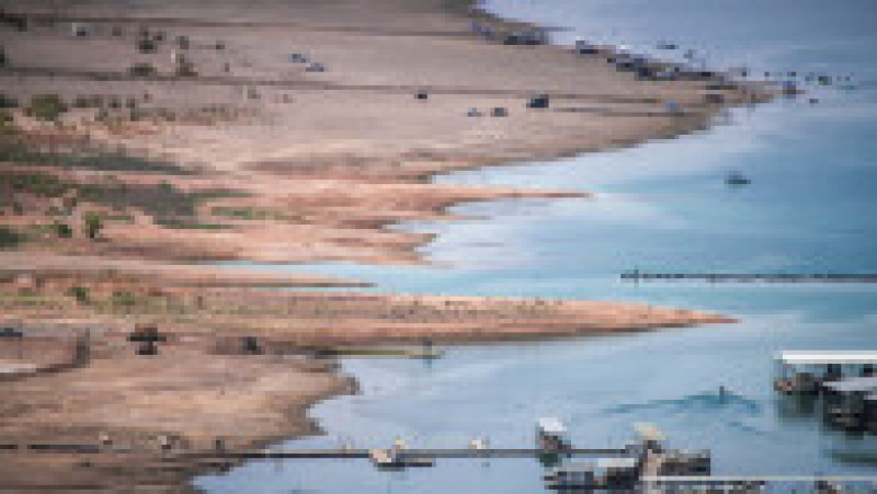 Nivelul lacului Mead, cel mai mare rezervor de apă din Statele Unite, a scăzut considerabil sub efectul unei secete cronice. Apa lacului a atins cel mai scăzut nivel din 1937. Foto: Profmedia | Poza 31 din 44
