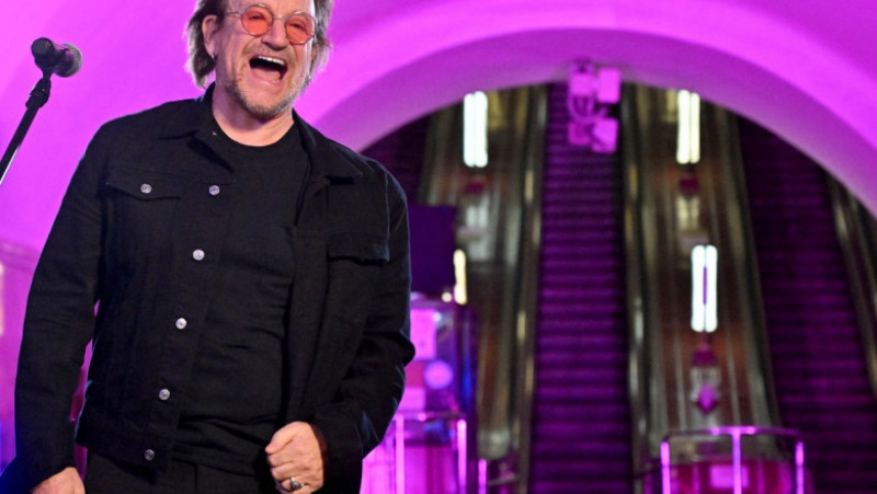 Bono a cântat la Kiev ca să-și arate solidaritatea cu poporul ucrainean Foto: Profimedia Images