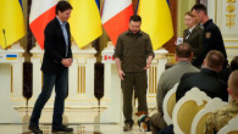 Ceremonie de premiere la Palatul Prezidențial din Kiev pentru câinele genist Patron Foto: Profimedia Images | Poza 4 din 22