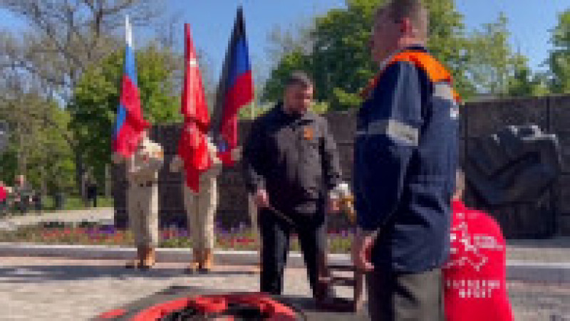 Liderul pro-rus al regiunii separatiste Donețk a mers la Mariupol. Foto: Captură video | Poza 3 din 5