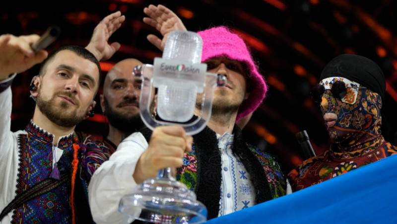 Kalush Orchestra din Ucraina sunt marii câștigători ai ediției din 2022 a Eurovision grație votului publicului Foto: Profimedia Images