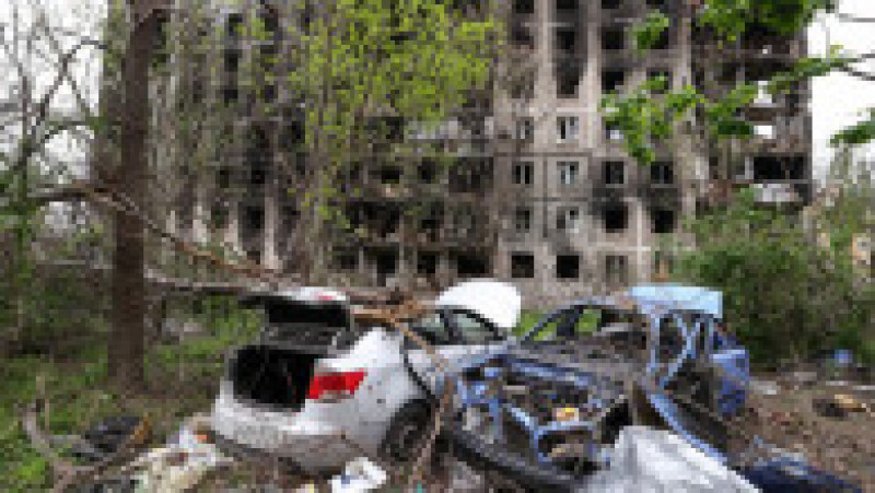 Orașul Mariupol, distrus de bombardamentele rusești. Foto: Profimedia | Poza 8 din 10