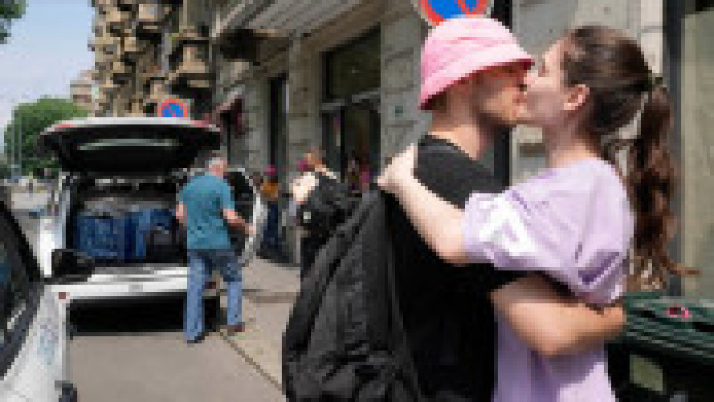 Oleh Psiuk își sărută iubita, Oleksandra Foto: Profimedia Images | Poza 21 din 22