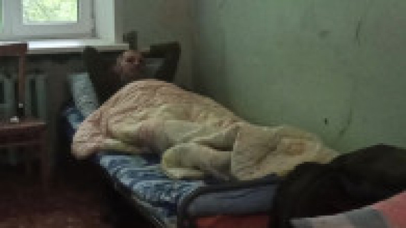 Soldat ucrainean rănit la Azovstal, ajuns acum la spitalul din Novoazovsk, în Donețk. Foto: Profimedia | Poza 7 din 10