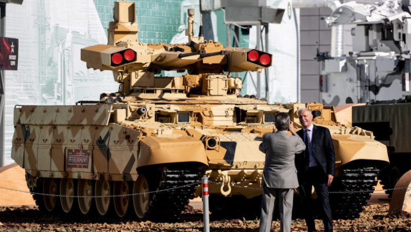 Terminatorul „este un echipament rusesc de marcă”. Rușii nu au decât vreo 9 astfel de tancuri. Foto: Profimedia Images