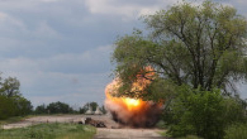 Explozie a unei mine. Foto: Profimedia Images | Poza 2 din 11