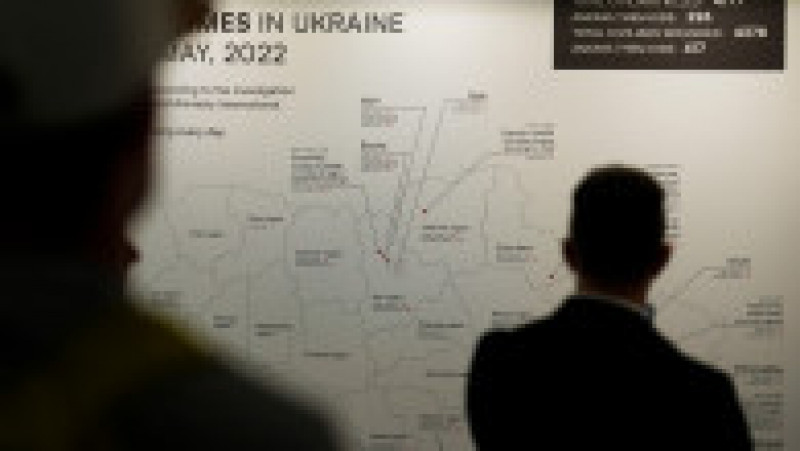 Harta de la Davos cu crimele de război comise de ruși. Foto: Profimedia Images | Poza 15 din 22
