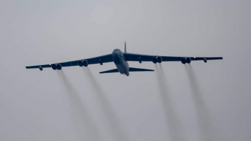 Bombardierele B-52 Stratofortress au participat la exercițiul Allied Sky. Foto: Facebook / Forțele Aeriene Române