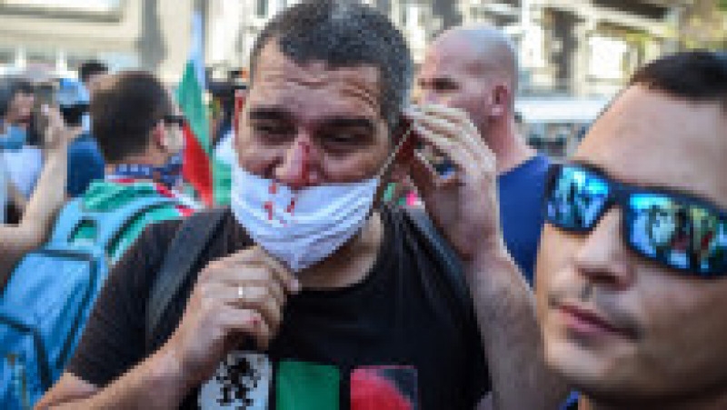 Proteste violente la Sofia împotriva Guvernului Borisov. Foto: Agerpres / EPA / Borislav Troshev | Poza 3 din 4