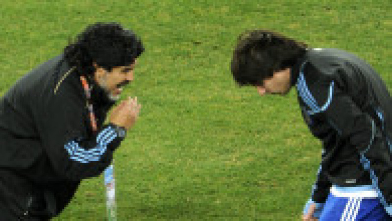 Diego Maradona şi Messi în 2010. Foto: Profimedia Images | Poza 38 din 42