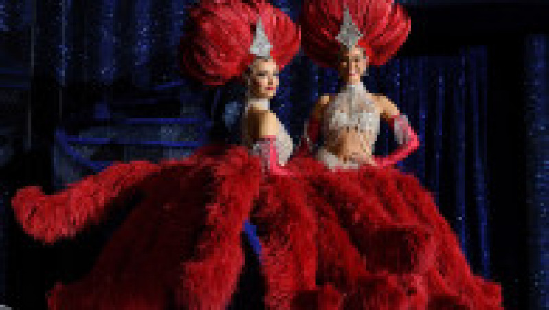 PARIS, FRANCE - SEPTEMBER 27: British dancer Anna (L) and Australian dancer Courtney (R) pose on stage at le Moulin Rouge on September 27, 2019 in Paris, France. The Moulin Rouge Opened 130 years ago on October 6th, 1889. (Photo by Pascal Le Segretain/Getty Images) | Poza 5 din 7