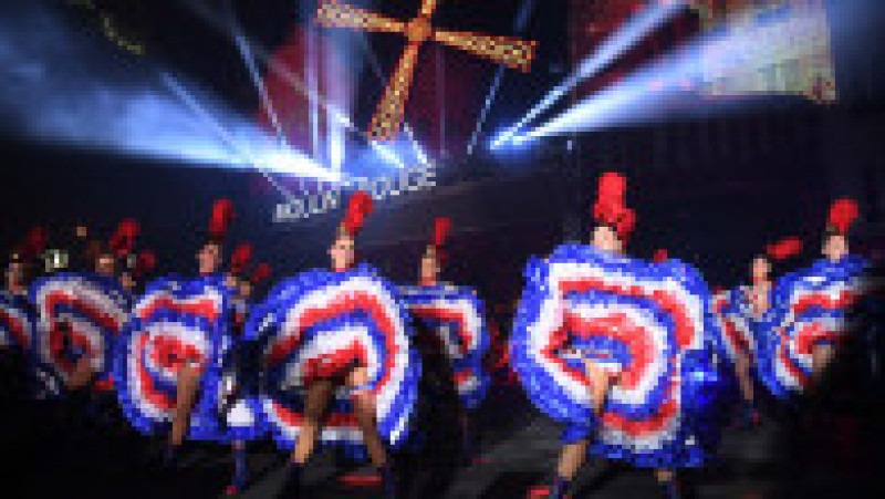 PARIS, FRANCE - OCTOBER 06: Dancers perform at the 130th Anniversary Le Moulin Rouge celebration on October 6, 2019 in Paris, France. (Photo by Pascal Le Segretain/Getty Images) | Poza 6 din 7