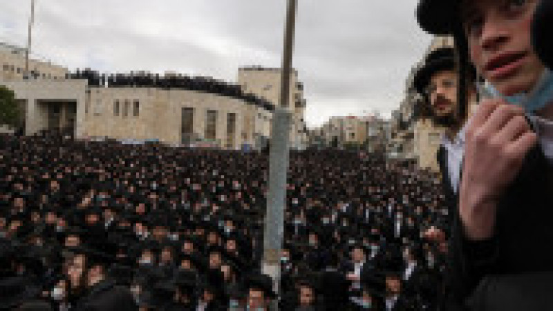 Funeraliile rabinului Meshulam Dovid Soloveitchik, în Ierusalim, 31 ianuarie 2021 Foto: Profimedia | Poza 3 din 4