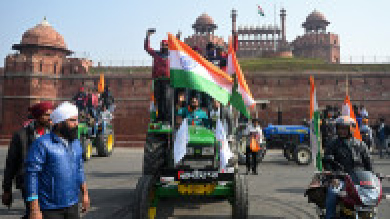 Protest uriaș al fermierilor din India, de ziua națională a țării. Foto: Profimedia | Poza 3 din 5