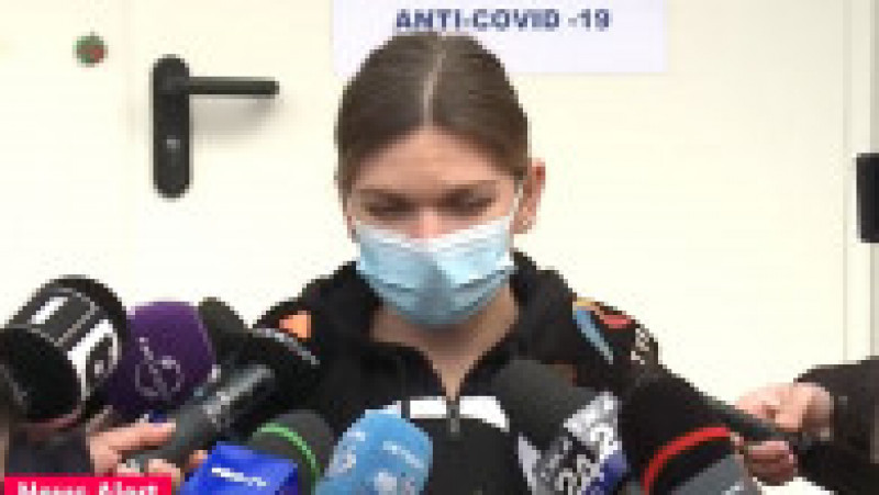 Simona Halep s-a vaccinat anti-Covid FOTO: captură video Digi24 | Poza 1 din 2