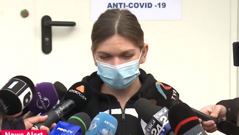 Simona Halep s-a vaccinat anti-Covid FOTO: captură video Digi24