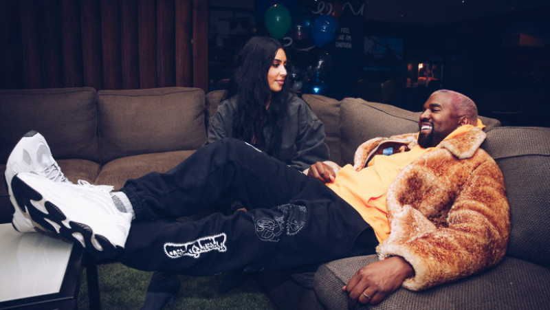 INGLEWOOD, CALIFORNIA, decembrie 2018: Kim Kardashian West și Kanye West la lansarea albumului „Astroworld” al rapperului Travis Scott Foto: Guliver/Getty Images