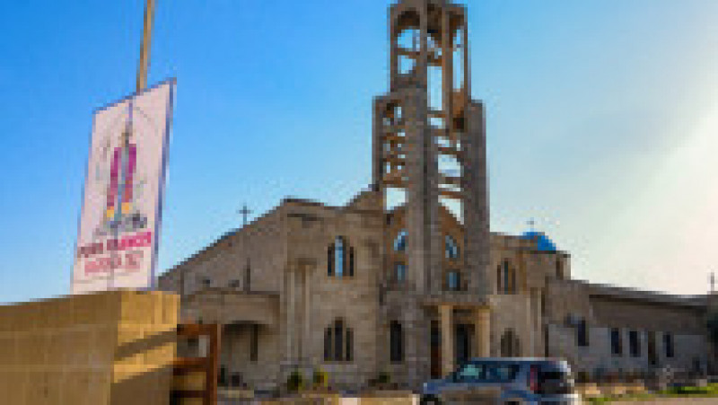 Biserica siro-catolică Mar Thoma din orașul Qaraqosh (Baghdeda), din provincia Ninive, acolo unde cândva s-au antrenat teroriștii din Stat Islamic Foto: Profimedia | Poza 3 din 6