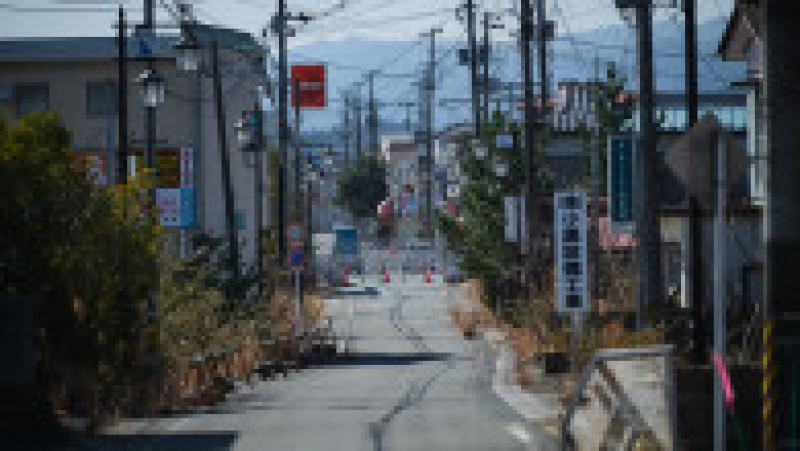 O stradă in Okuma, în zona interzisă. Sursa foto: Profimedia Images / Nicolas Datiche/SIPA | Poza 21 din 26