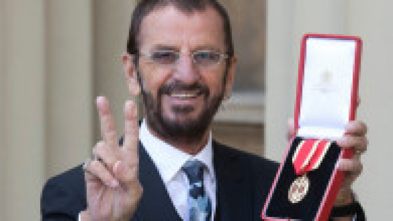 Sir Ringo Starr, la 20 martie 2018, la Palatul Buckingham, unde a fost făcut cavaler Foto: Profimedia | Poza 7 din 12