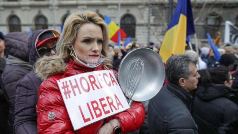 Protest anti-UE și împotriva restricțiilor la București. Foto: Inquam Photos / Octav Ganea