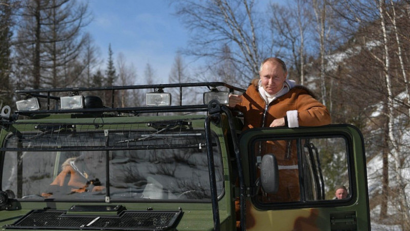 Vladimir Putin în taigaua siberiană. Foto: kremlin.ru