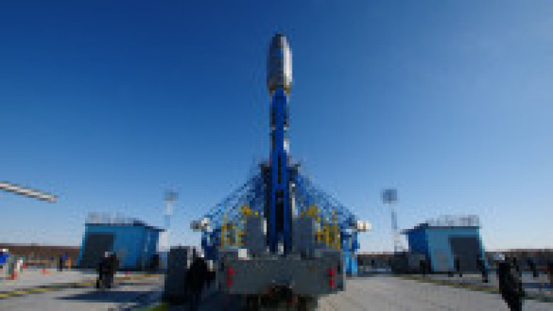Racheta Soyuz, pregătită de lansare. Foto: Roscosmos | Poza 5 din 6