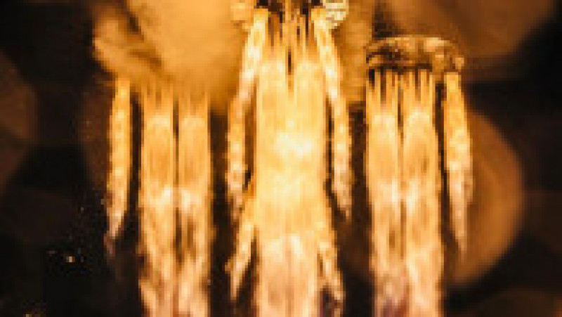 Imagini surprinse de la lansarea rachetei Soyuz. Foto: Twitter / Roscosmos | Poza 2 din 6