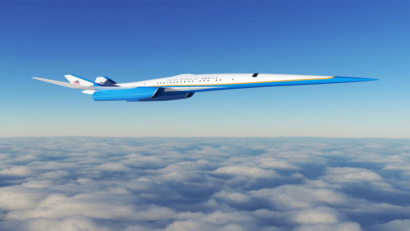 Avionul supersonic Air Force One. Foto: Exosonic via CNN