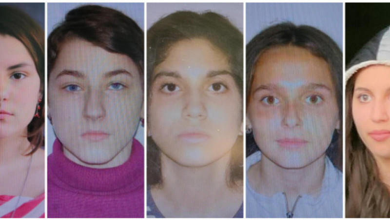 Cele 5 adolescente dispărute dintr-un centru de plasament din municipiul Dorohoi. Foto: IPJ Botoșani