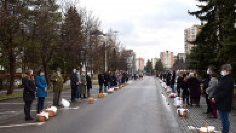 Ceremonia de sfințire a bucatelor la Miercurea Ciuc. Foto: Agerpres | Poza 6 din 9
