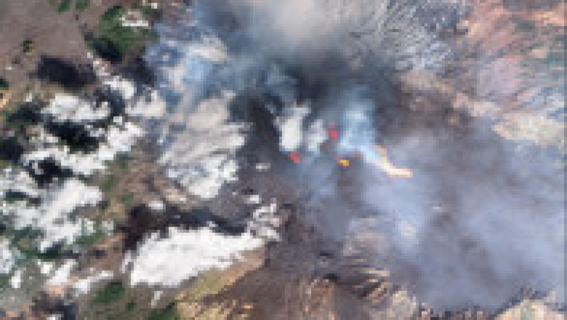 Imaginile surprinse de satelitul Sentinel-5P al UE au surprins mișcarea emisiilor de sufl provenite de la vulcanul Etna pe o distanță de mii de kilometri. FOTO: The European Space Agency | Poza 5 din 5