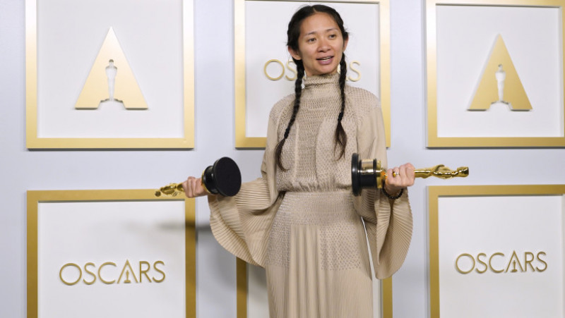 Chloe Zhao, la Gala Premiilor Oscar 2021. FOTO: Agerpres