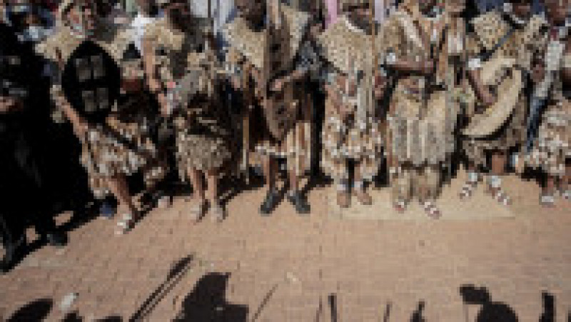 Parada poporului Zulu, cu o zi înainte de înmormântarea reginei lor FOTO: Profimedia Images | Poza 7 din 10